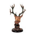Deer Bust Copper Figurine - 7" W x 15.5" H